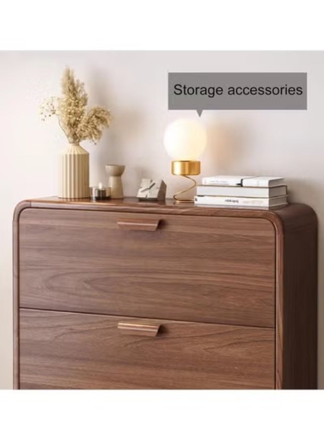 فاشون هوم 3 طبقات الوجه لأسفل جولة الزاوية تصميم الأحذية مجلس الوزراء المدخل الضيق حذاء المنظم دائم الخشب الأحذية الرف مع رف العرض لغرفة المعيشة المدخل 100x24x119 سم - Image 3