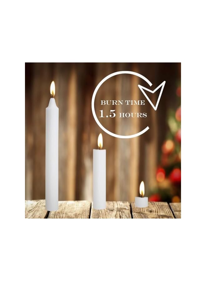 Green Tiger 8 Pieces White Long Thin Candles for Weddings, Parties, Birthdays | Long Lasting, All Season, Dripless Dinner Sticks - Image 3