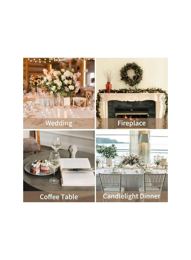 Green Tiger 8 Pieces White Long Thin Candles for Weddings, Parties, Birthdays | Long Lasting, All Season, Dripless Dinner Sticks - Image 5