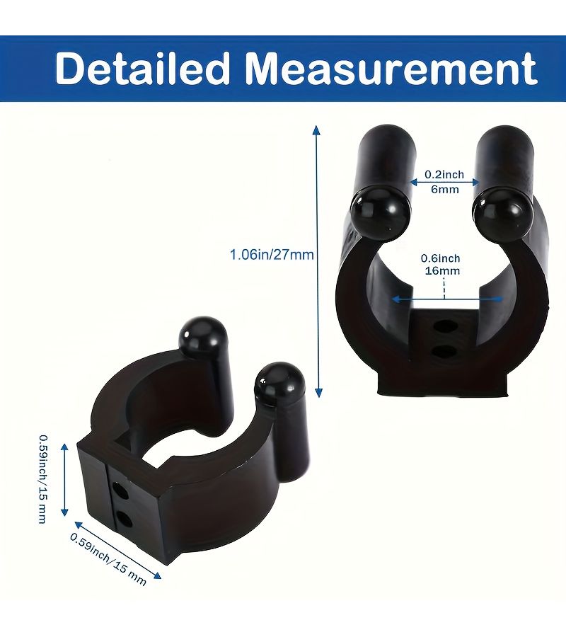 10pcs Fixed Fishing Rod Clamp Carabiner Billiard Cue Rack Accessories - Image 2