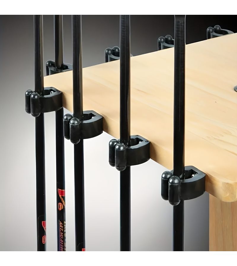 10pcs Fixed Fishing Rod Clamp Carabiner Billiard Cue Rack Accessories - Image 1