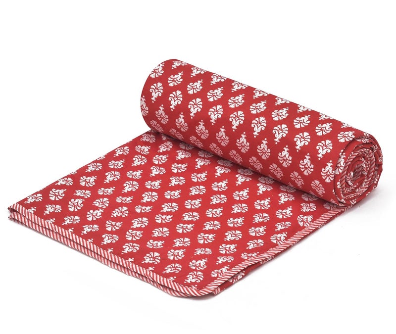 UmI. Umi Super Soft Cotton Reversible Single Dohar 55X87InchesLahariya Fabric EdgingPiping DoharFlannel Dohar Throws for Single BedSoft Lightweight AC Summer Blanket - Image 3