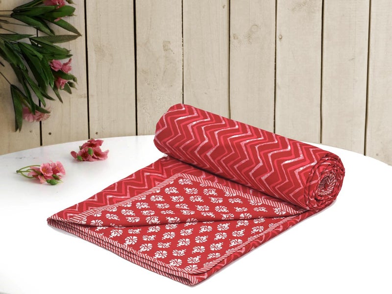 UmI. Umi Super Soft Cotton Reversible Single Dohar 55X87InchesLahariya Fabric EdgingPiping DoharFlannel Dohar Throws for Single BedSoft Lightweight AC Summer Blanket - Image 4