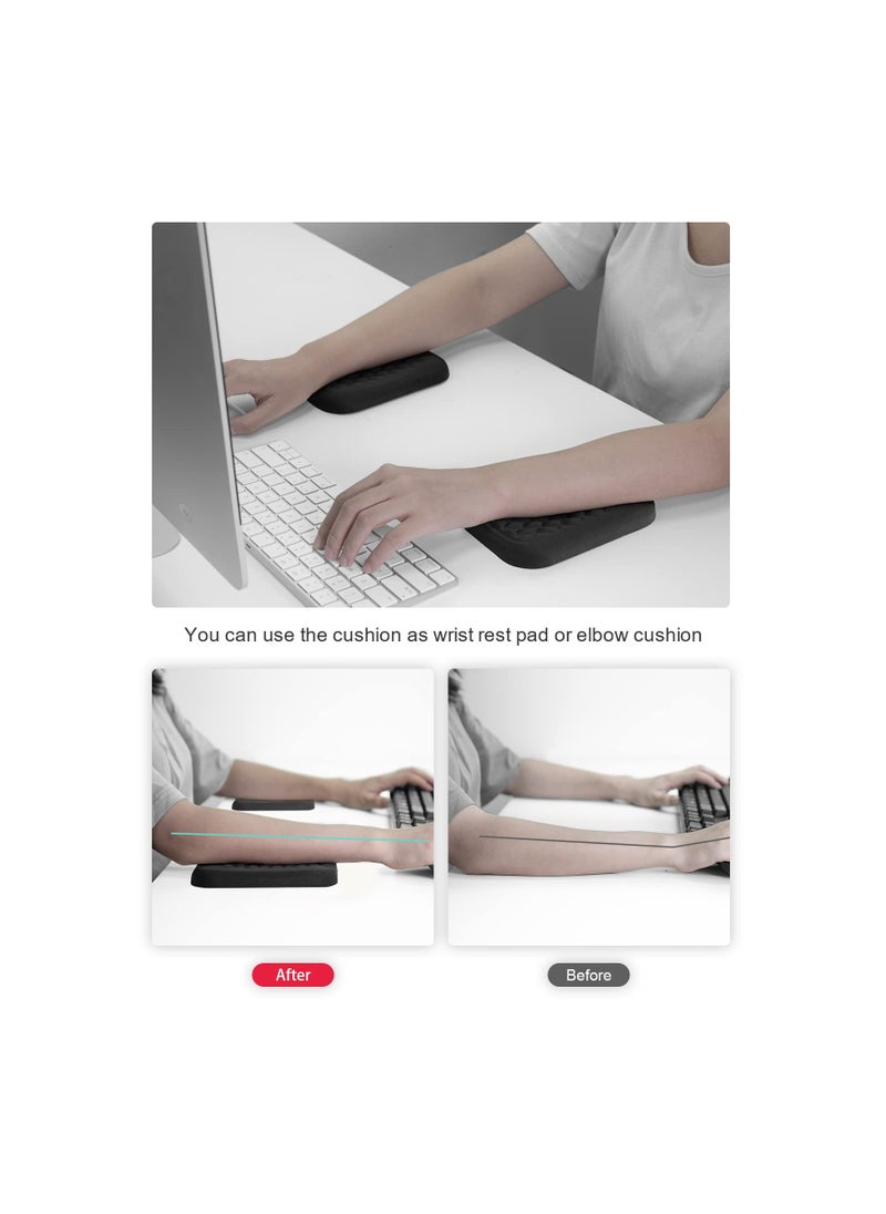 SYOSI - Wrist Rest Pad, 2 Pcs Elbow Rest Pads for Desk, Armrest Pad, Elbow Rest Pad, Relieve Elbow Pain, Computer Armrest, Arm Wrist Rest Support Mouse Pad for Desk (6.3X4.3X0.76inches) - Image 1