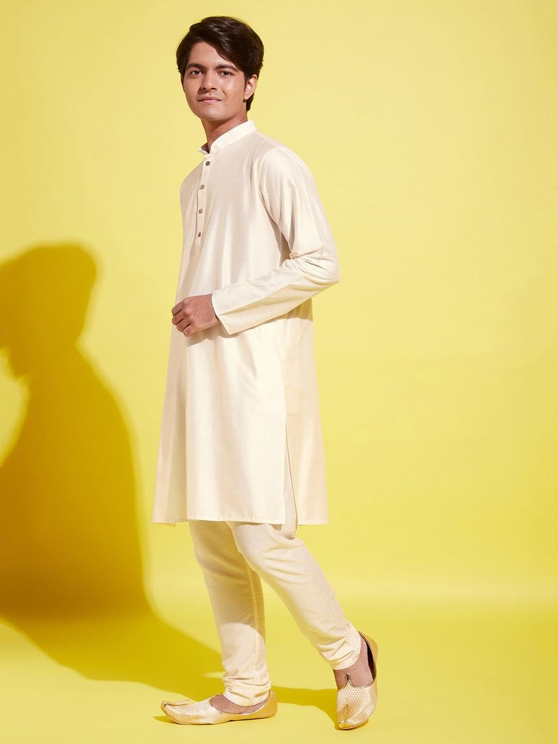 VASTRAMAY JBN Creation Boys' Cream Kurta Pyjama Set_VYUVBK091CRnBVPCR_36 - Image 3