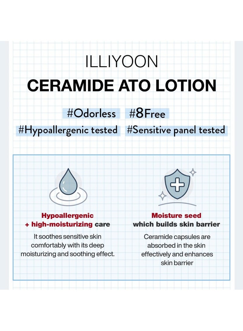 Illiyoon Ceramide Ato Lotion 528ml(17.85oz) | Daily Moisturizing Lotion for All Skin Types | Deep Moisturizing and Soothing Effect | Korean Skin Care - Image 2