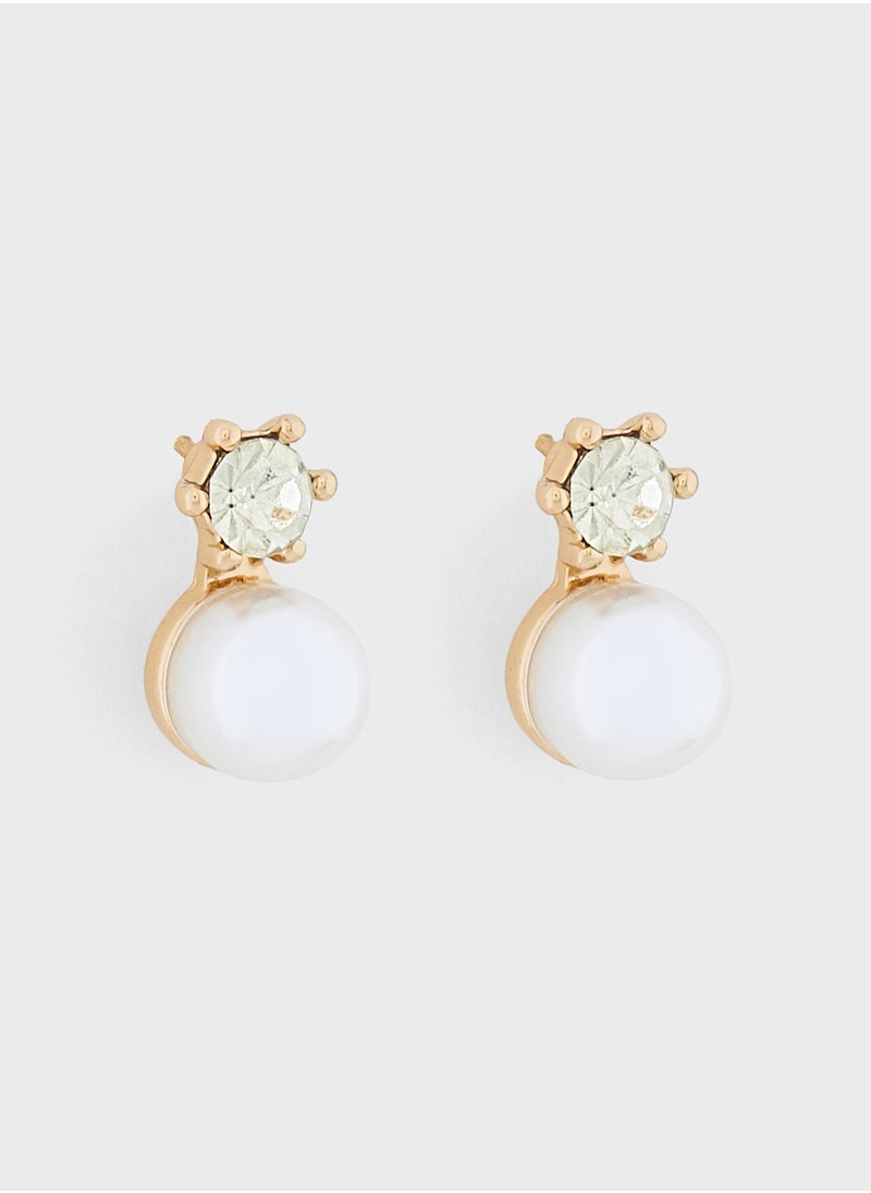 ELLA Pearl Stud Earrings  - Image 1