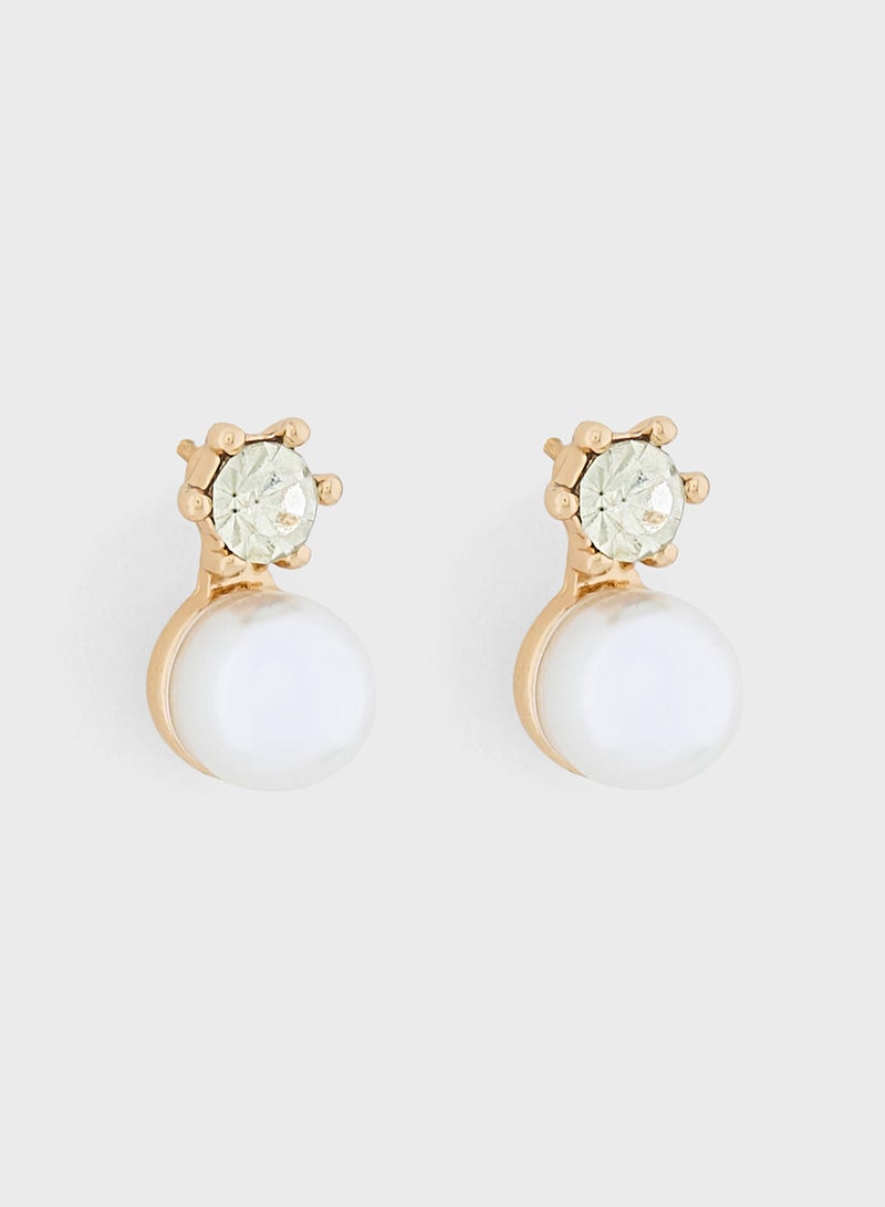 ELLA Pearl Stud Earrings  - Image 1