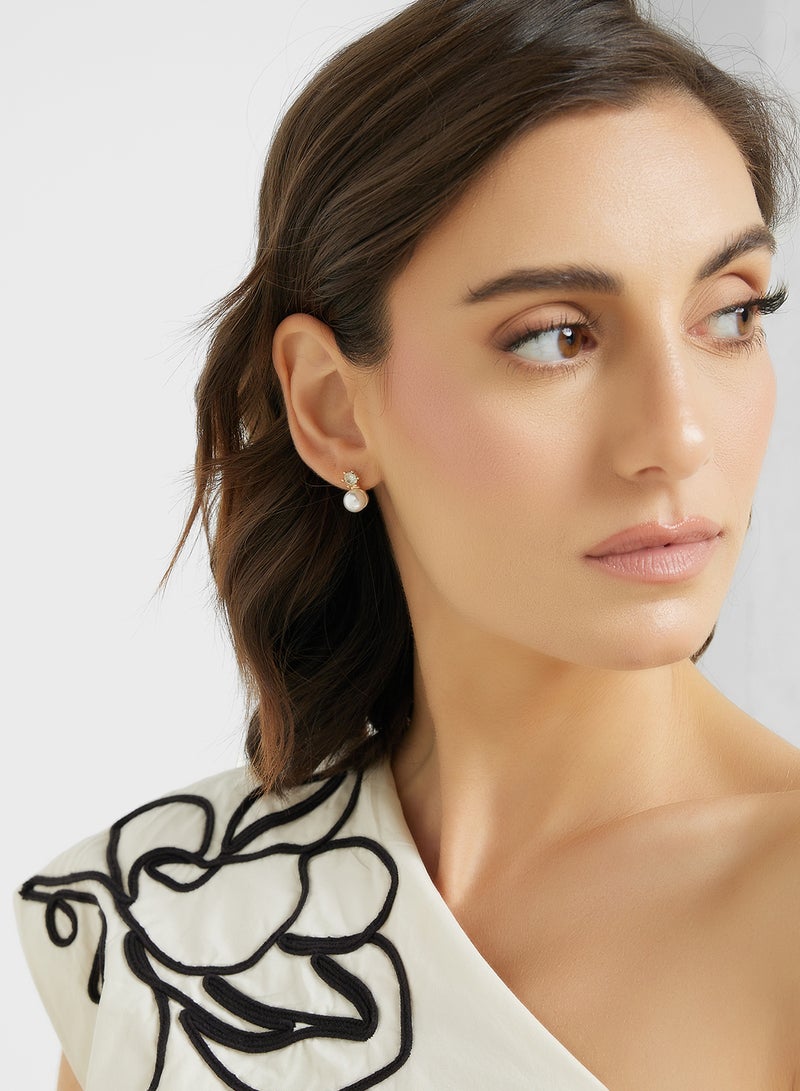 ELLA Pearl Stud Earrings  - Image 3
