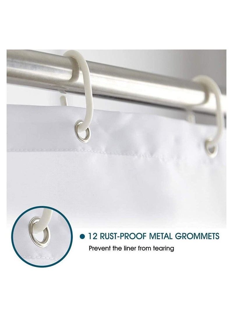 Waterproof Polyester Fabric Bathroom Shower Curtain, SYOSI Mildew-Resistant Anti-Bacterial 3D Digital Printing Pattern Curtains with 12 Ring Hooks, for Stall, Bathtubs - Image 4