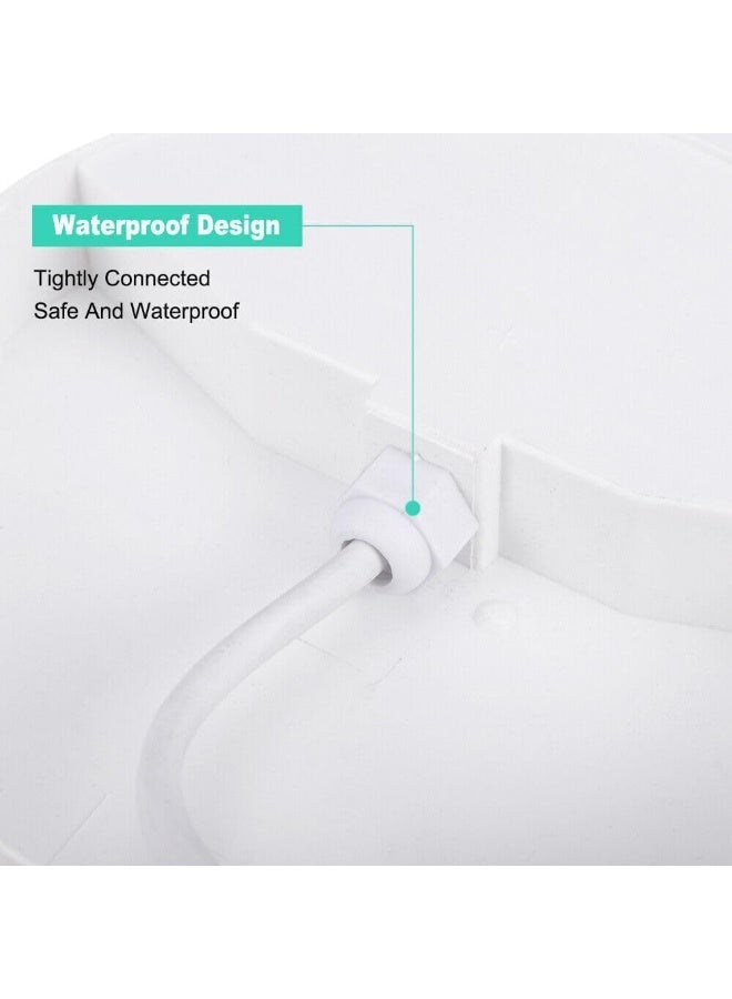 melfi Surface Mounted Oval Led Bulkhead Light Ip65 Waterproof Fitting With White Trim For Outdoor Balcony And Garden Garage (White, 18W) - Image 3