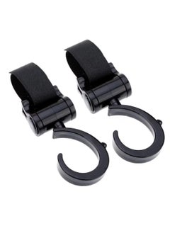Pikkaboo Pikkaboo 2pcs Multi Purpose 360 Swivel Hooks Black  - Image 1
