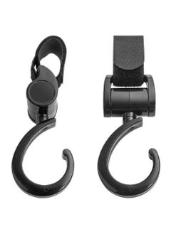 Pikkaboo Pikkaboo 2pcs Multi Purpose 360 Swivel Hooks Black  - Image 2