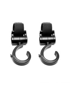 Pikkaboo Pikkaboo 2pcs Multi Purpose 360 Swivel Hooks Black  - Image 4