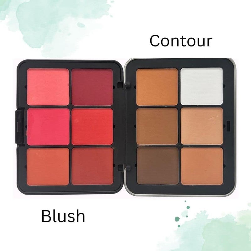 COSLUXE X DAROGE Professional Makeup Blush Contour Palette RechargeableRefillable Invisible Cover Advanced Look 12 Color Blush Contour Powder Palette 24g 084oz - Image 3