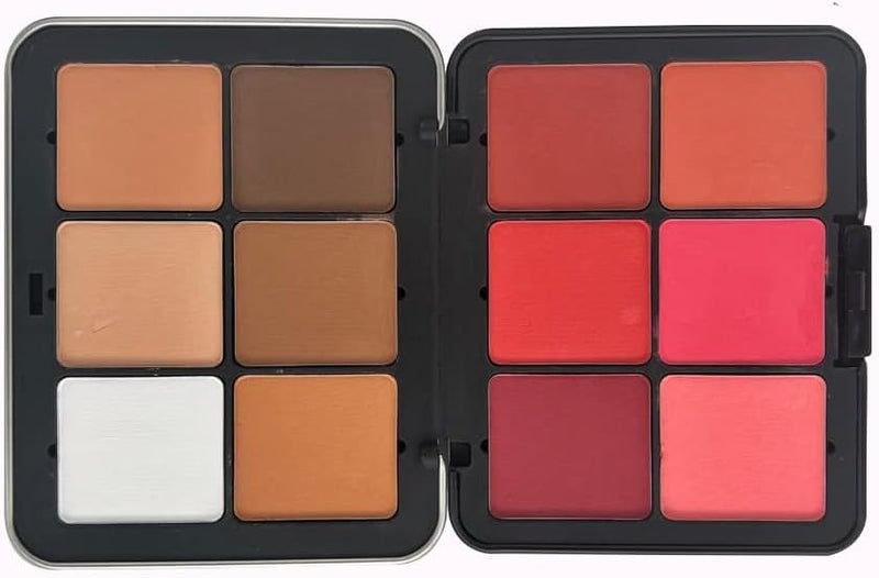 COSLUXE X DAROGE Professional Makeup Blush Contour Palette RechargeableRefillable Invisible Cover Advanced Look 12 Color Blush Contour Powder Palette 24g 084oz - Image 1