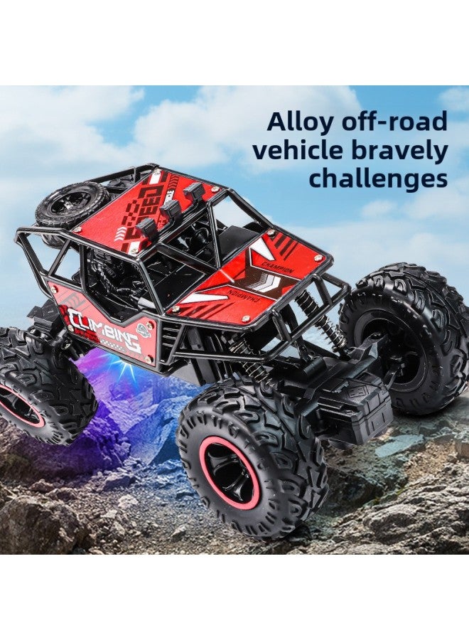 Hot Sale 2.4G Alloy Off-road Remote Control Car 5-way Remote Control Car Toy Drift Light Boy Gift Wholesale-Color:5-way Alloy 2.4g-red [color Box]  - Image 2
