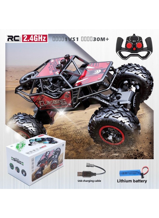 Hot Sale 2.4G Alloy Off-road Remote Control Car 5-way Remote Control Car Toy Drift Light Boy Gift Wholesale-Color:5-way Alloy 2.4g-red [color Box]  - Image 1