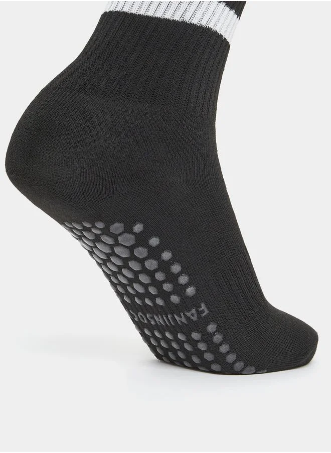 Styli Double Striped Crew Length Yoga Socks