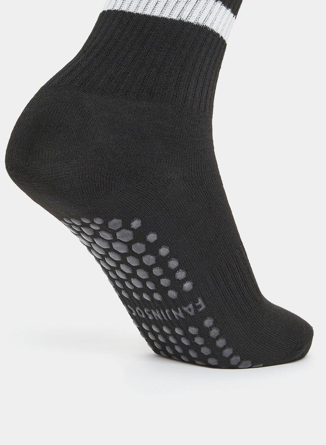 Styli Double Striped Crew Length Yoga Socks  - Image 3