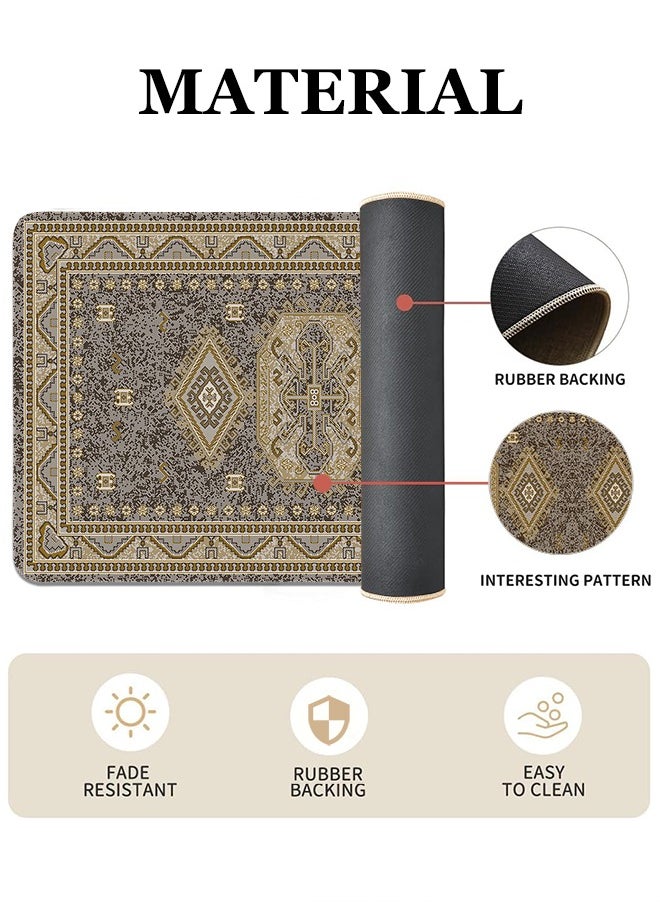 Generic 2 PCS Kitchen Floor Mats Rugs Set, Cushion Floor Carpet, Waterproof, Oil Resistant and Anti-Fatigue PU Standing Mat for Kitchen, Floor, Office, Sink, Laundry 45*75CM+45*120CM  - Image 2