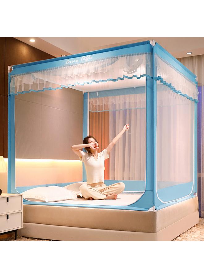 Bluejw Summer Three-door Children's Anti-fall Sitting Bed Mosquito Net Student Dormitory Home Mother And Child Bracket Zipper Mosquito Net Wholesale - Image 1