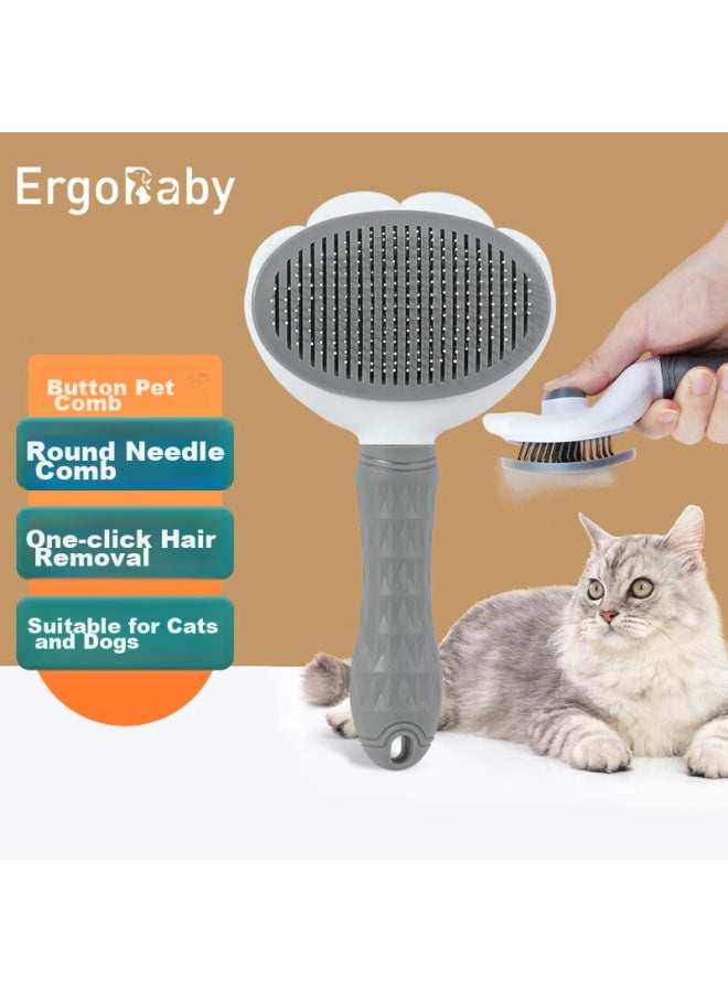 إيرجوبيبي Ergobaby Cat Comb، فرشاة تمشيط، أداة إزالة شعر القطط، مجموعة العناية بالحيوانات الأليفة، فرشاة دبابيس، مشط الكلاب، مستلزمات الحيوانات الأليفة - Image 1