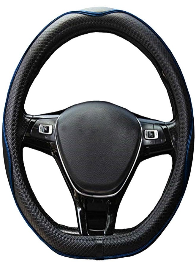 Mayco Bell Microfiber Leather Steering Wheel Cover (D-Shape, Black Blue) - Image 3