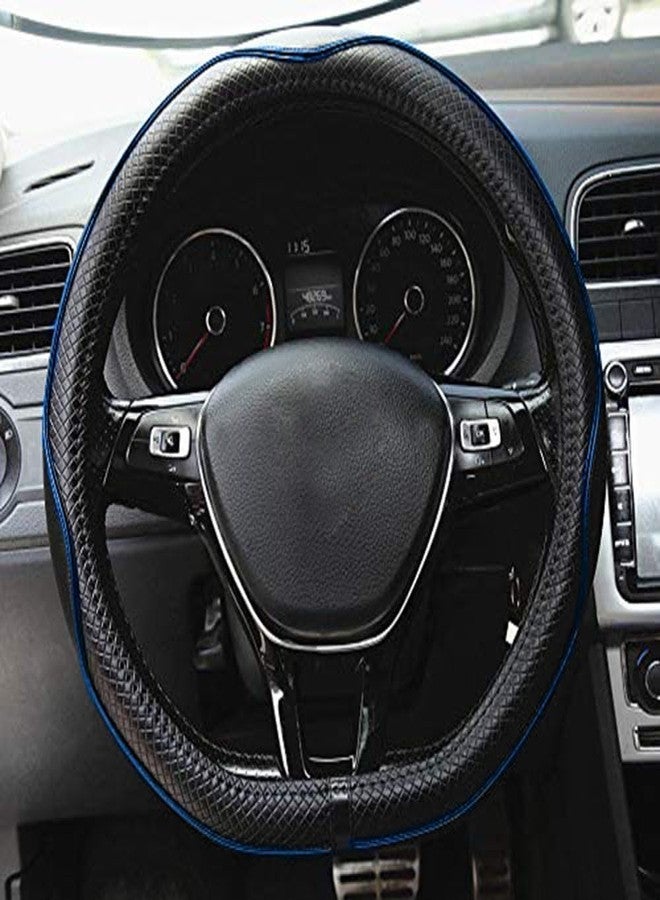 Mayco Bell Microfiber Leather Steering Wheel Cover (D-Shape, Black Blue) - Image 4