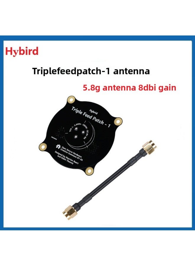 Triple Feed Patch-1 5.8G Image Transmission Antenna 8dBi Circular Polarization Compatible Fat Shark SKYZONE-Color:Rp-sma Inner Hole - Image 2