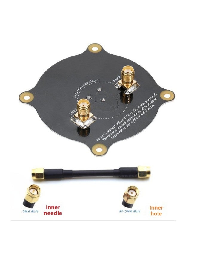 Triple Feed Patch-1 5.8G Image Transmission Antenna 8dBi Circular Polarization Compatible Fat Shark SKYZONE-Color:Rp-sma Inner Hole - Image 1