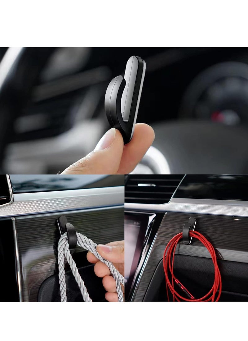 Generic - Car Sticky Hooks, Multi-Purpose Auto Backseat Hangers, Self-Adhesive Wall Hanging Hooks, Vehicle Storage Hooks for Keys, Mask, Earphone, Cable Holder(4 Pack) - Image 1