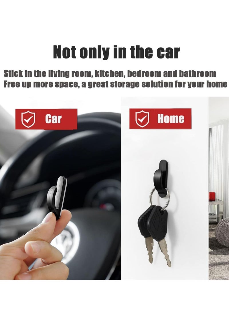 Generic - Car Sticky Hooks, Multi-Purpose Auto Backseat Hangers, Self-Adhesive Wall Hanging Hooks, Vehicle Storage Hooks for Keys, Mask, Earphone, Cable Holder(4 Pack) - Image 1