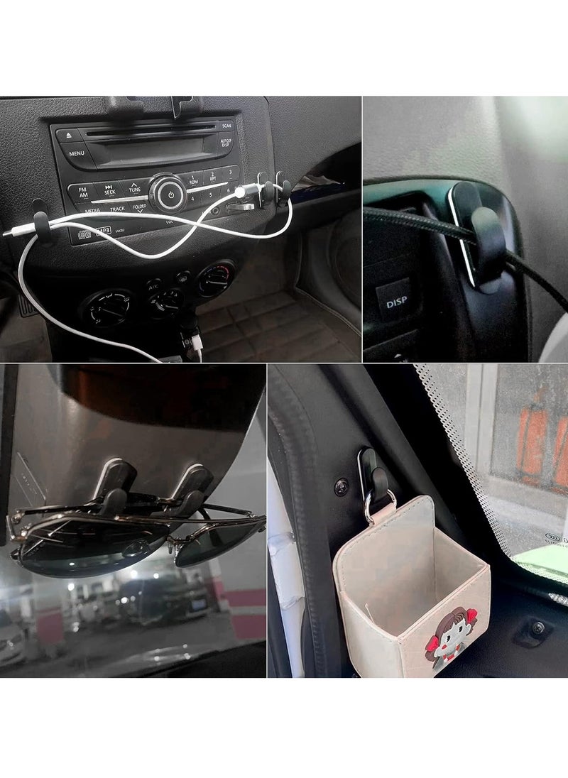 Generic - Car Sticky Hooks, Multi-Purpose Auto Backseat Hangers, Self-Adhesive Wall Hanging Hooks, Vehicle Storage Hooks for Keys, Mask, Earphone, Cable Holder(4 Pack) - Image 1