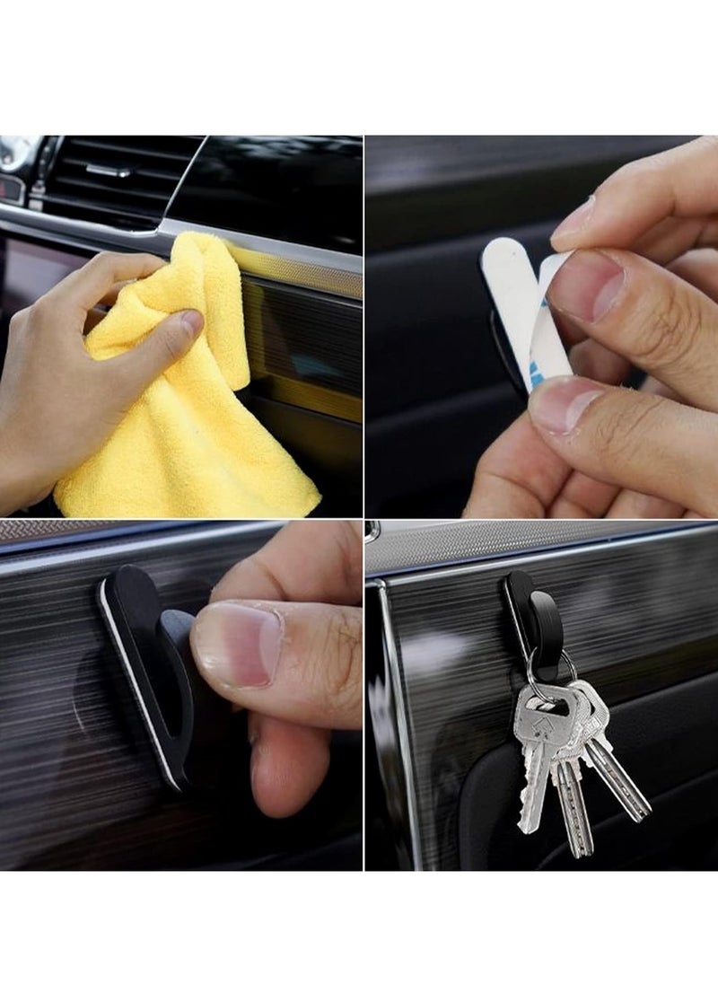 Generic - Car Sticky Hooks, Multi-Purpose Auto Backseat Hangers, Self-Adhesive Wall Hanging Hooks, Vehicle Storage Hooks for Keys, Mask, Earphone, Cable Holder(4 Pack) - Image 1