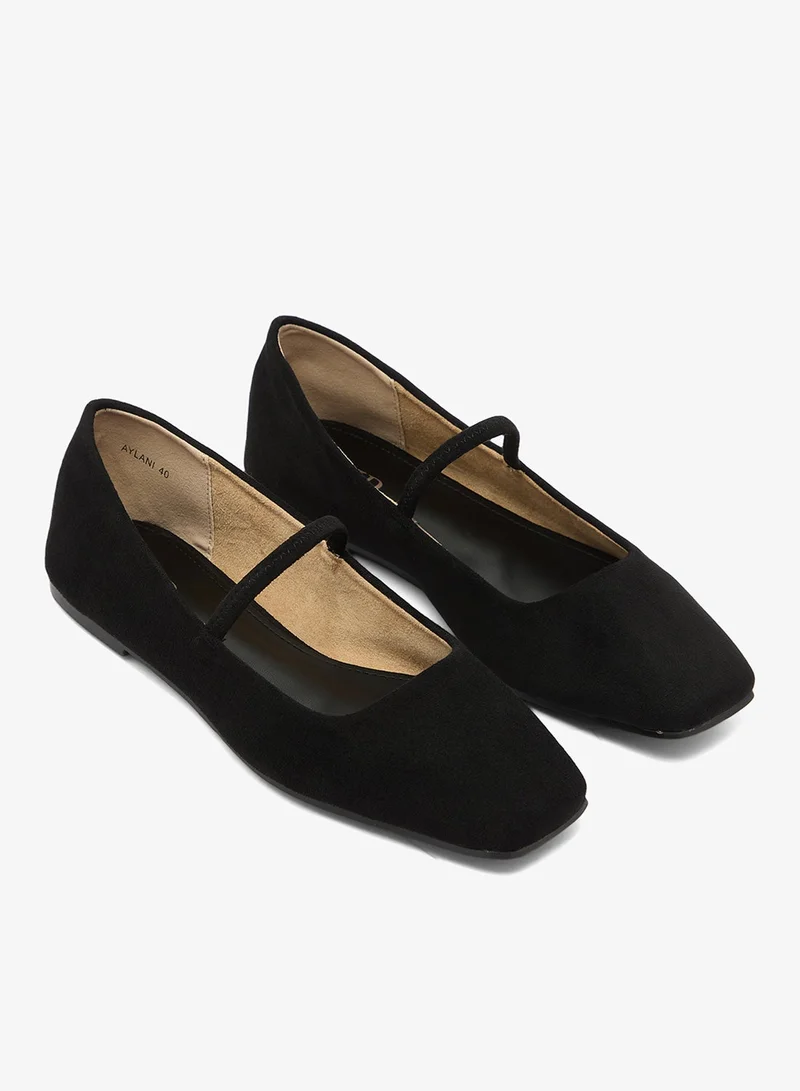 Raid BLACK SUEDE Aylani Suede Ballerinas for Women | Best Price UAE