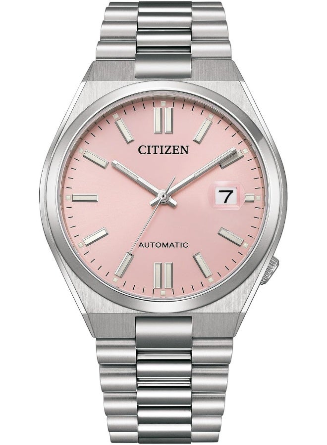 CITIZEN Men's Tsuyosa Stainless Steel Automatic Pantone Dreamy Pink Dial Watch - NJ0158-89X - Image 1