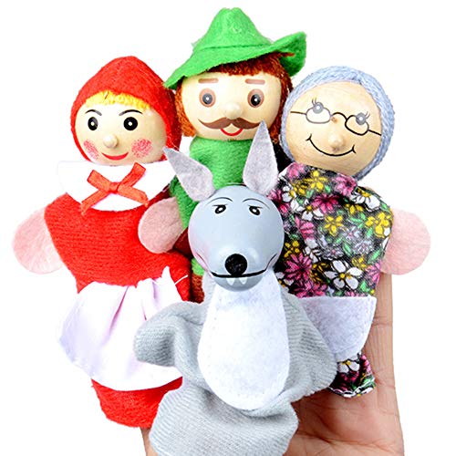 DIY-SCIENCE 3 Little Pigs and Wolf Finger Puppets Story Telling Toy for Toddler Kids, Three Little Pigs Puppet Costume for Parent Child Interaction Classroom Role Playing Theater - Image 4