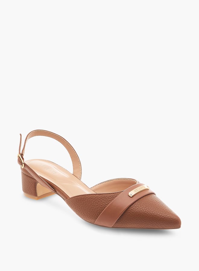 سيليست حذاء نسائي بكعب عريض مدبب بإبزيم - Image 2