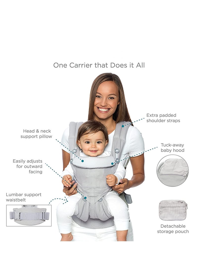 Baby Carrier, Ergonomic Baby Carrier with Hip Seat, Mesh Baby Carrier for All Seasons & Positions, Enhanced Lumbar Support & Airflow, Adjustable for Toddler 3.5 to 20 kg - Image 2