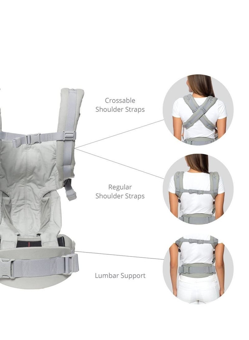 Baby Carrier, Ergonomic Baby Carrier with Hip Seat, Mesh Baby Carrier for All Seasons & Positions, Enhanced Lumbar Support & Airflow, Adjustable for Toddler 3.5 to 20 kg - Image 3