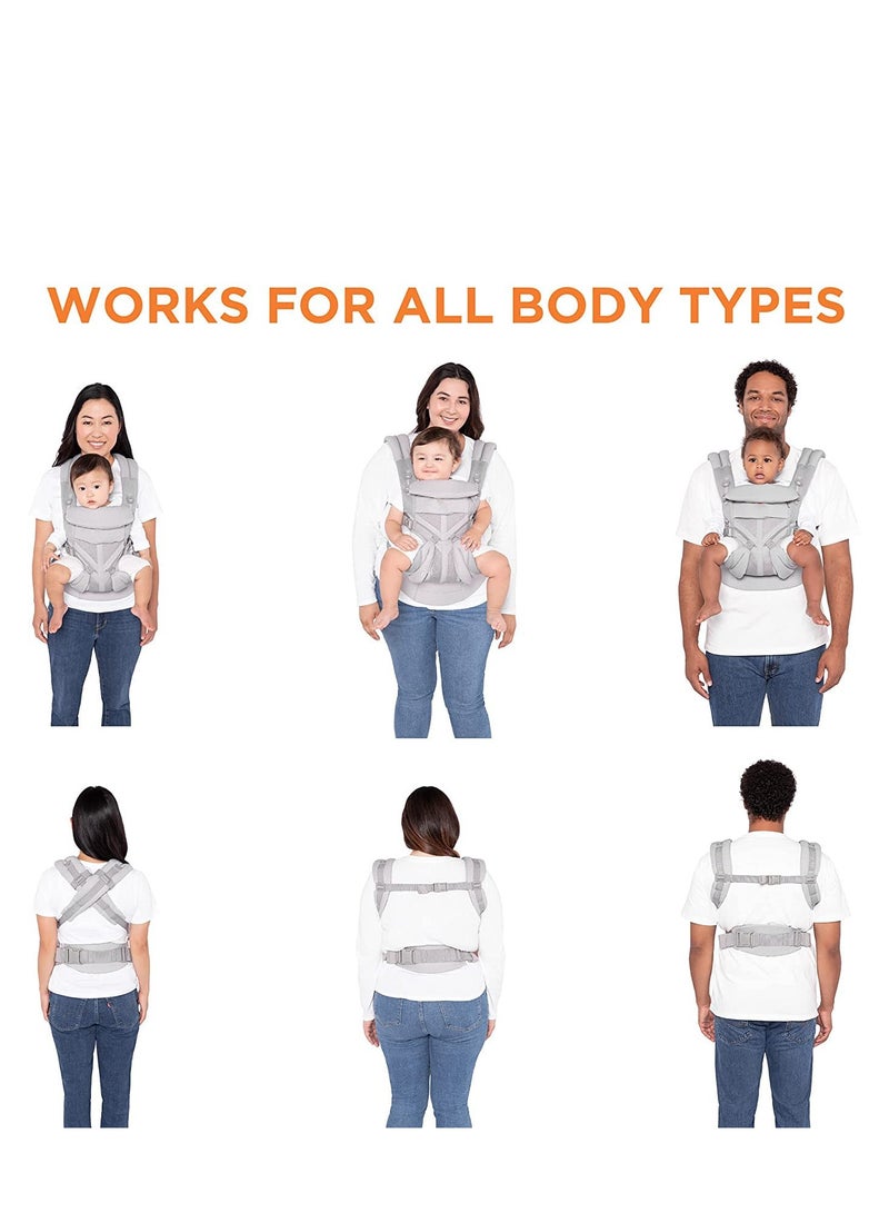 Baby Carrier, Ergonomic Baby Carrier with Hip Seat, Mesh Baby Carrier for All Seasons & Positions, Enhanced Lumbar Support & Airflow, Adjustable for Toddler 3.5 to 20 kg - Image 5