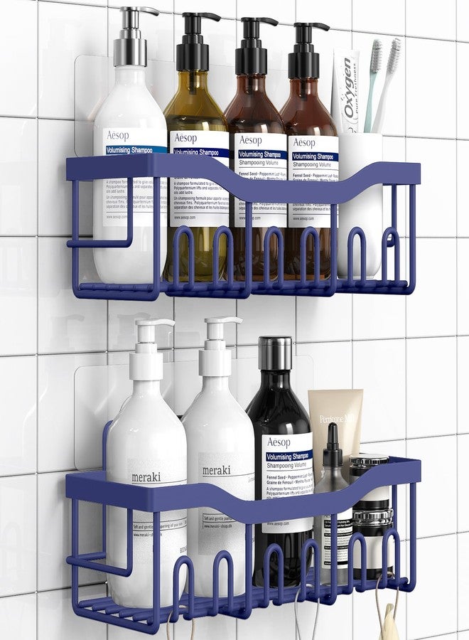 EUDELE 2 Pack Shower Caddy, Adhesive Organizer for Bathroom & Kitchen Storage, No Drilling, Rustproof Stainless Steel Shelf Organizer - Image 1
