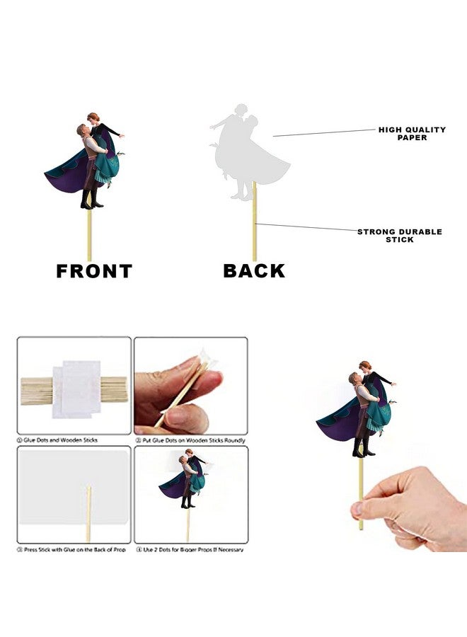 بارتي بروبس زينة عيد ميلاد للبنات من بارتي بروبس، بطابع فروزن، ٤٧ قطعة - زينة حفلات عيد ميلاد الأميرة إلسا - زينة عيد ميلاد للبنات بطابع فروزن | بالونات فروزن لتزيين أعياد الميلاد - Image 5