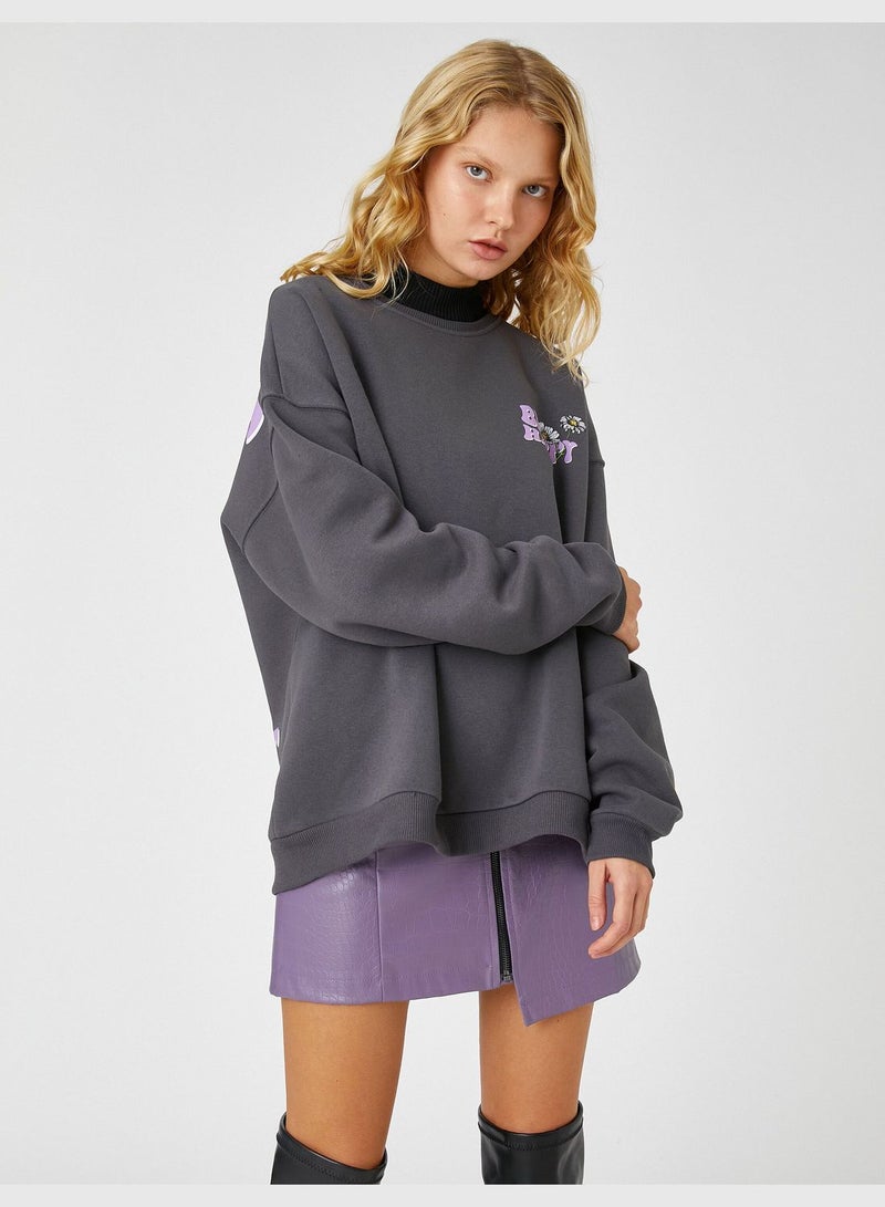 كوتون بلوزة واسعة مطبوعة من الخلف - Image 2