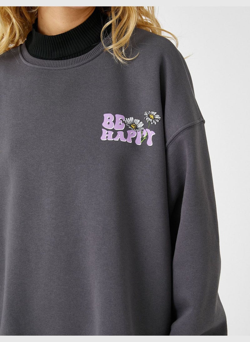 كوتون بلوزة واسعة مطبوعة من الخلف - Image 5