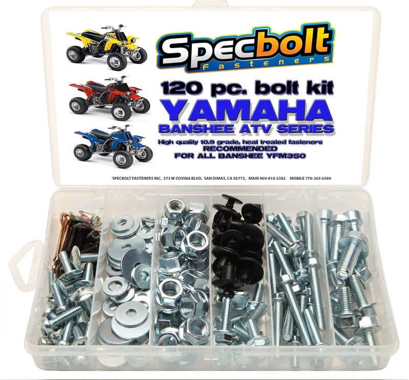 Specbolt Fasteners 120-Piece Bolt Kit for Yamaha Banshee YFM350 ATV - Image 1