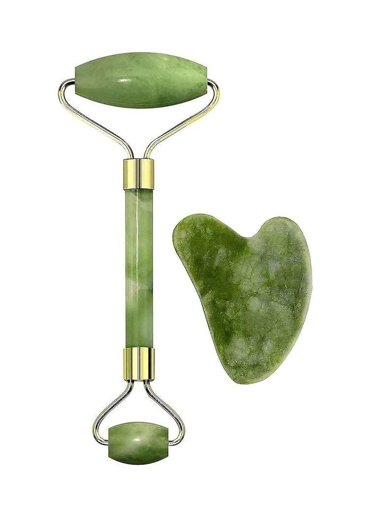 Generic Gua Sha Face SkinCare Kit, Face and Eye Massager, Jade Roller for Face, Guasha Stone Face, Facial Massage Roller, Muscle Relaxation, Eliminates Eye Swelling  - Image 2