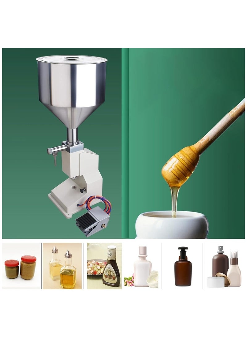 LETWOO LETWOO Pneumatic Filling Machine Manual Bottle Filler with Foot Pedal Liquid Paste Bottler Filler 5-50ml for Paste Cream Cosmetic Filler  - Image 2