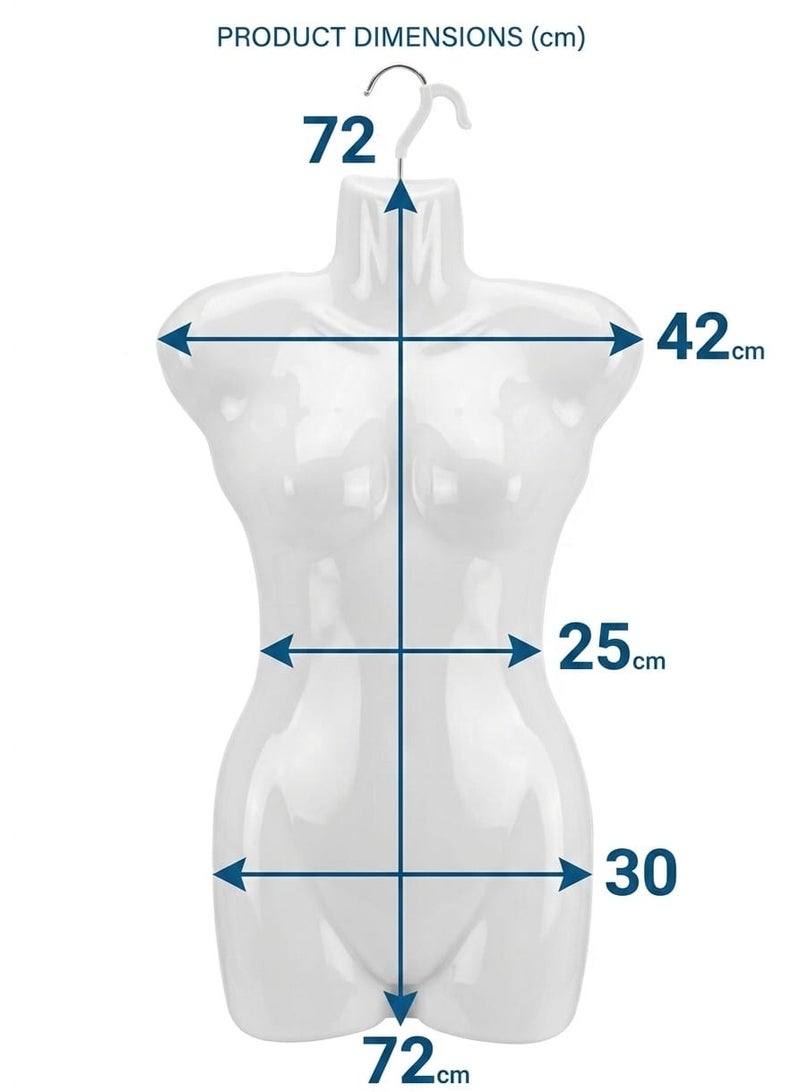 Female plastic mannequin half-hangable, hollow back pack ot 6 - Image 5